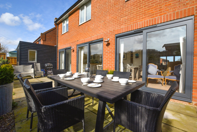 Patio area showing outside seating 