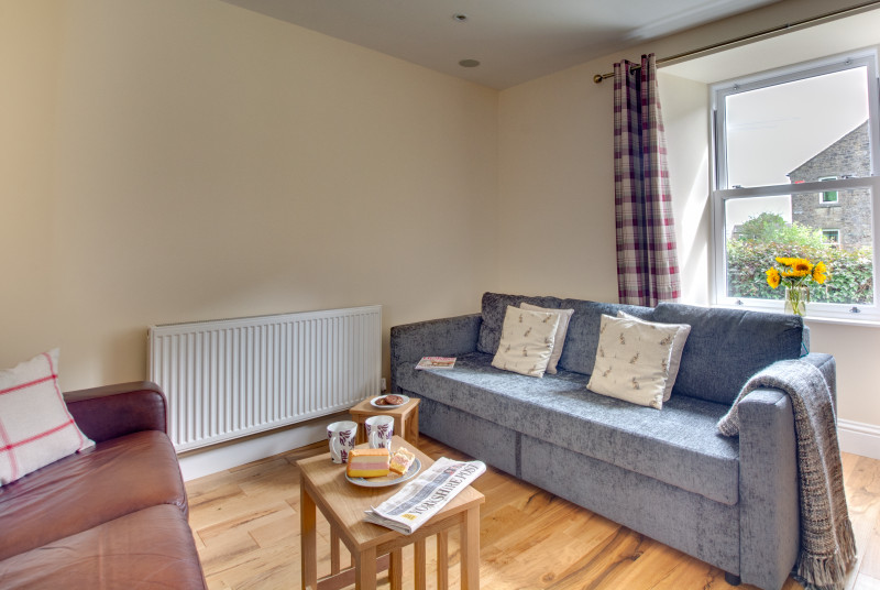 Spacious lounge with Smart TV