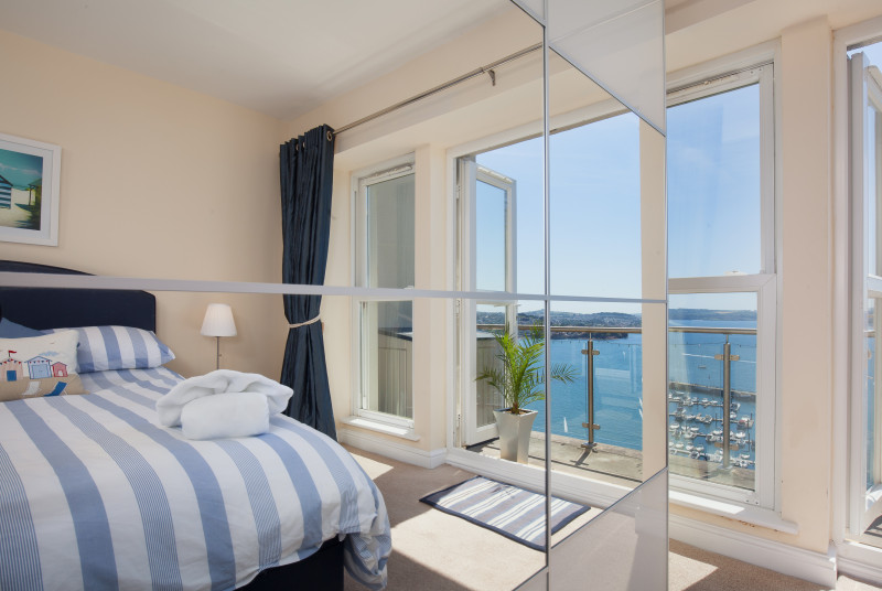 Master bedroom Tor Bay reflections