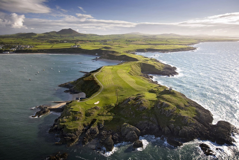Morfa Nefyn's 18 hole course is set in spectacular coastal scenery