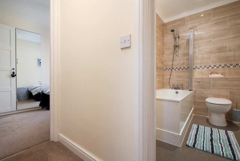 Family Bathroom with bath & shower overhead
