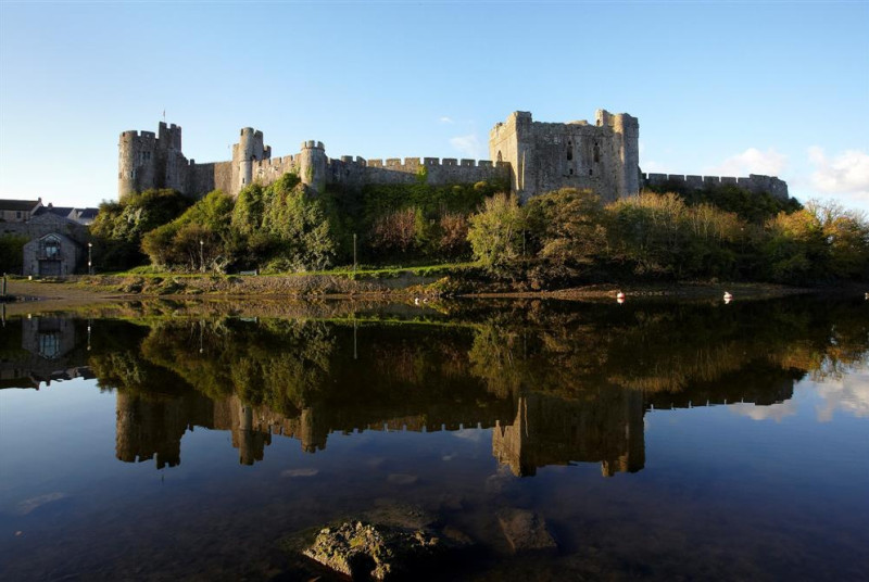 Pembroke Castle, which is just down the road, birthplace of Henry VII