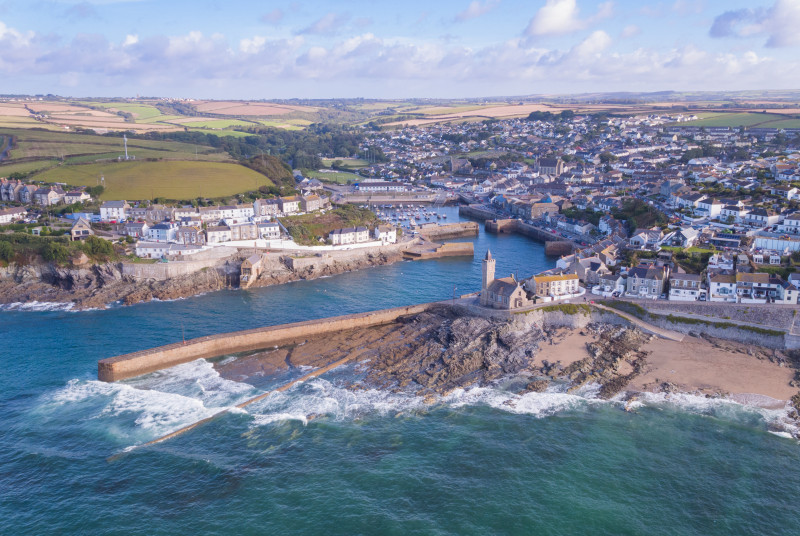 Porthleven aerial view