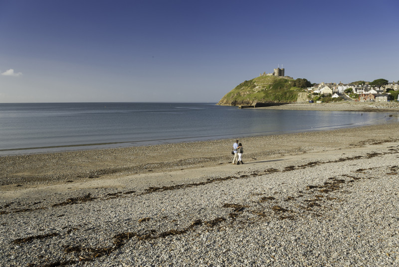 Cricieth Castle and Beach