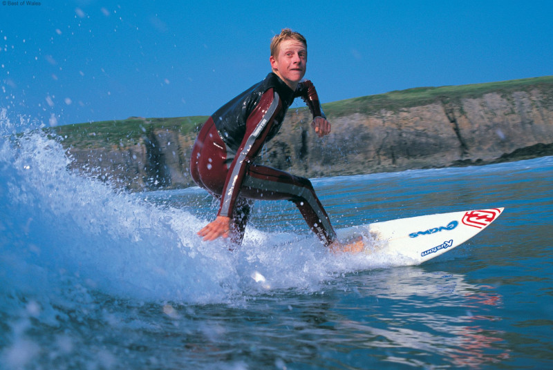 Porth Neigwl (Hell's Mouth) is a popular venue for surfers and body boarders