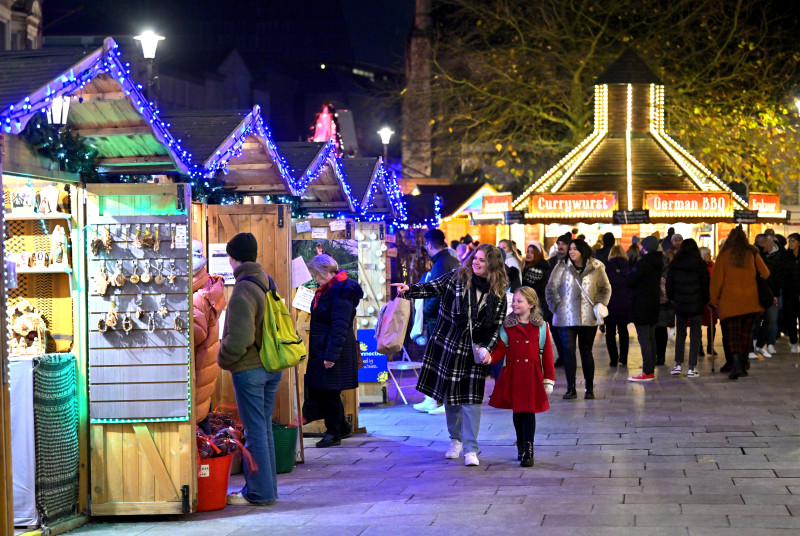 Christmas market in Cardiff