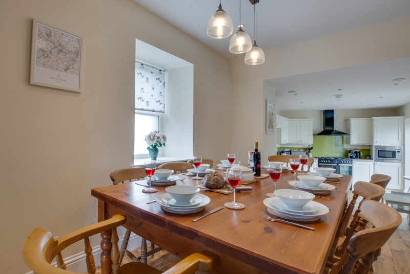 Large dining table ideal for entertaining