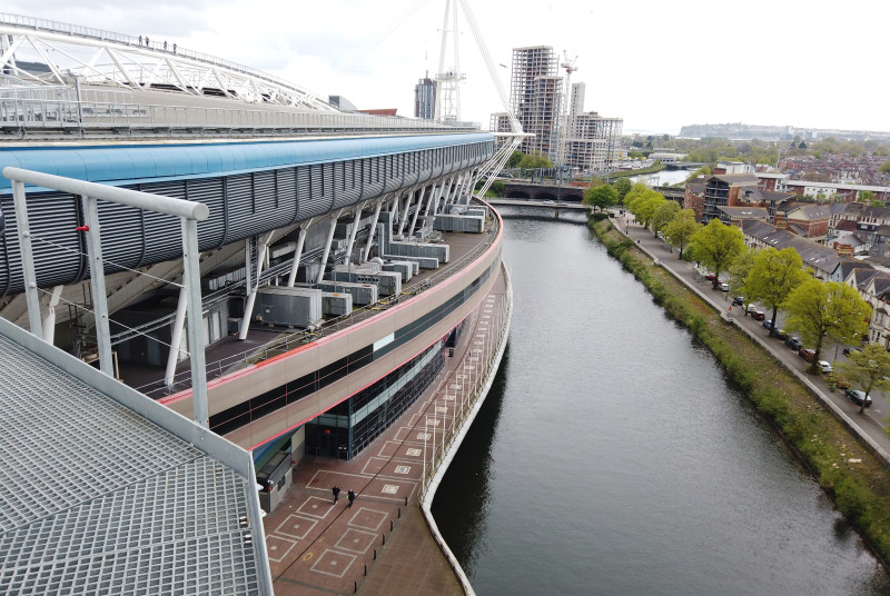 Principality Stadium Roof Walk opposite the property Hafan y Ddinas Cardiff Apartment 2