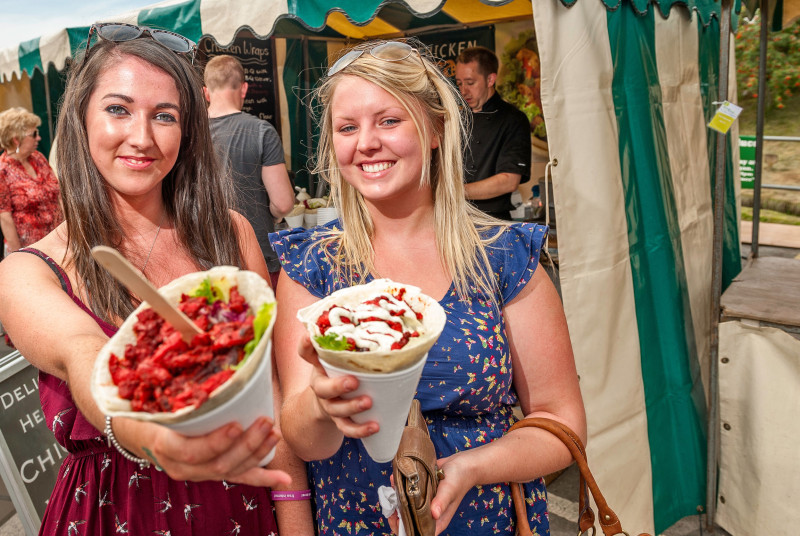 Each Sunday a street food market takes place on the road outside the apartment. 