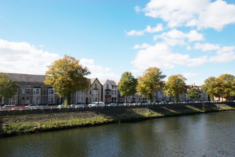 Located directly across the river from the Principality Stadium, 