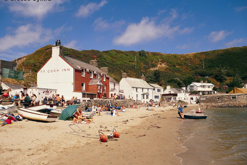 Ty Coch Inn on Porthdinllaen beach - voted 3rd best beach pub in the world