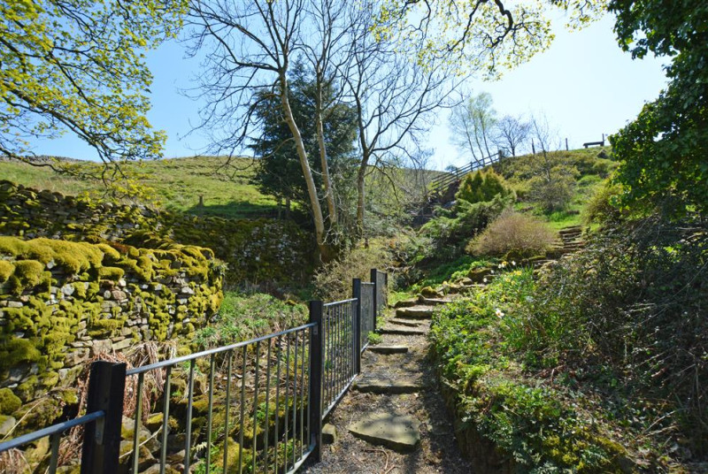 The garden steps by the stream at Ingheads