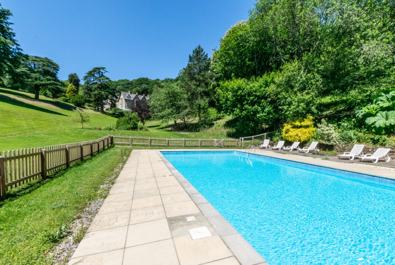 Outdoor heated swimming pool