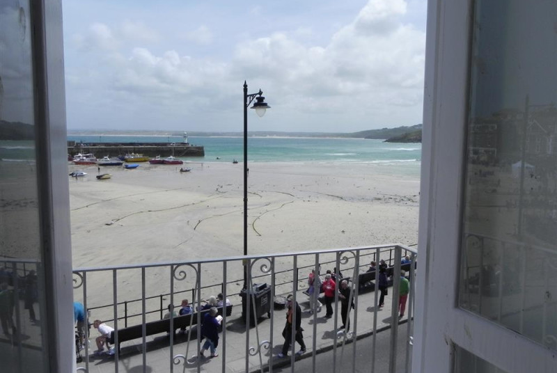 Views across St Ives Bay from the lounge