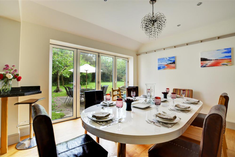 Dining area with views of the garden