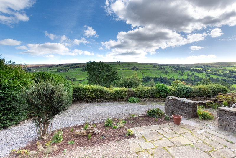 The view over stunning Swaledale from the garden