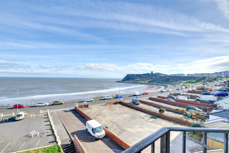 From the balcony you have stunning views towards Scarborough castle and the beach,